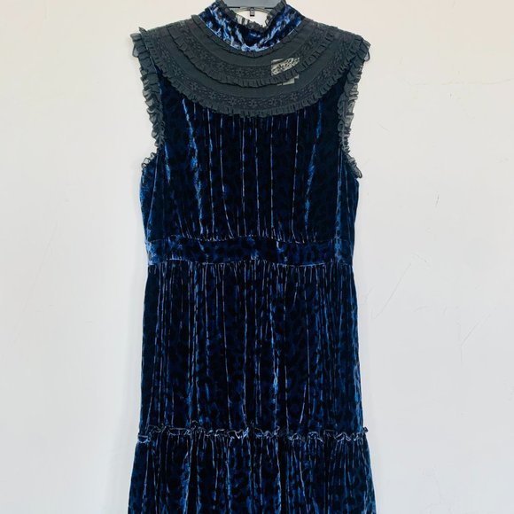 NWT Kate Spade Leopard Print Velvet Lace Dress size 14 - Picture 4 of 7